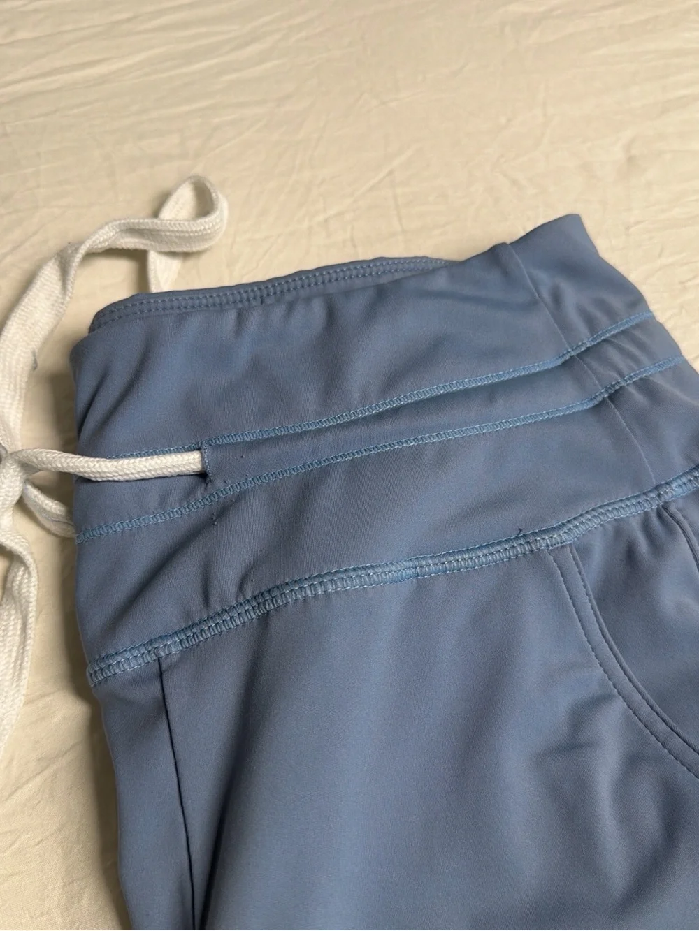HALARA Light Blue High-Rise Drawstring Leggings